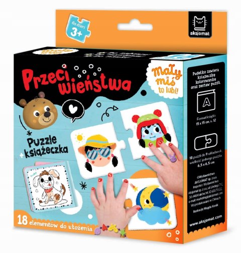 Mały miś to lubi! Przeciwieństwa Aksjomat Puzzle + Książeczka