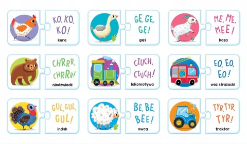 Mały miś to lubi! Zabawy logopedyczne Puzzle + książeczka Aksjomat