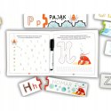 Nauka pisania Litery i słowa Książka + puzzle do pisania Kapitan Nauka