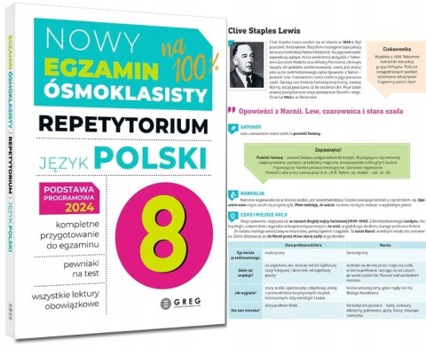 Nowy Egzamin ósmoklasisty Język polski Repetytorium 2025-2026 Greg