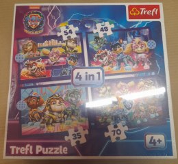 OUTLET Puzzle Trefl 4w1Psi Patrol Bohaterowie na Ratunek 34621