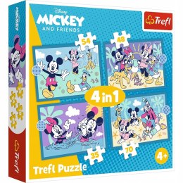 Puzzle 4w1 Myszka Miki 34669 Zabawne zdarzenia Myszki Miki Trefl