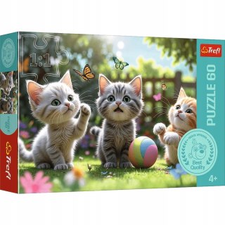 Puzzle 60 elementów Trzy kociaki 17412 Trefl Kotki