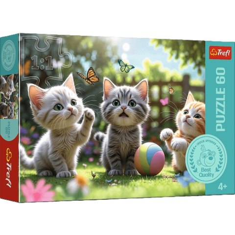 Puzzle 60 elementów Trzy kociaki 17412 Trefl Kotki