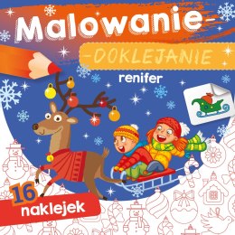Renifer Malowanie Doklejanie 16 Naklejek Srzat Świąteczny Upominek Święta
