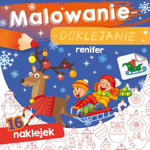 Renifer Malowanie Doklejanie 16 Naklejek Srzat Świąteczny Upominek Święta
