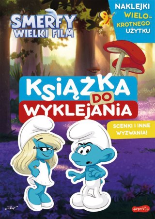 Smerfy Wielki Film Książka do wyklejania Ameet Naklejki Wielokrotnego użytk
