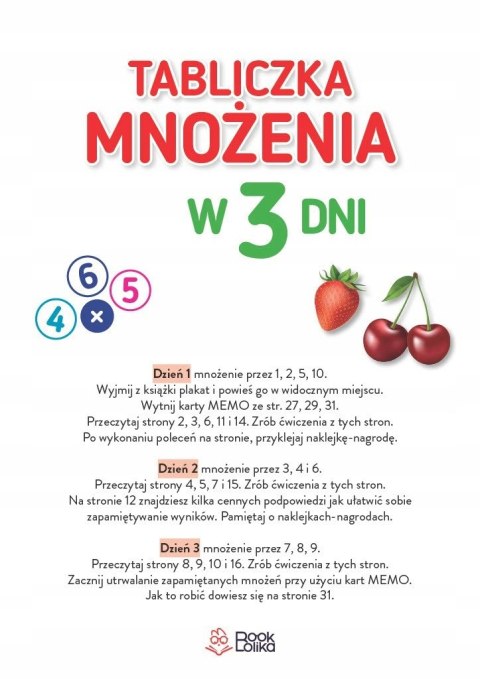 Tabliczka mnożenia w 3 dni Monika Majewska Bookolika