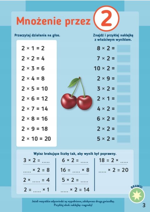 Tabliczka mnożenia w 3 dni Monika Majewska Bookolika