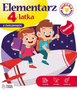Wielka Akademia Elementarz 4-latka z ćwiczeniami Bookolika Czterolatka