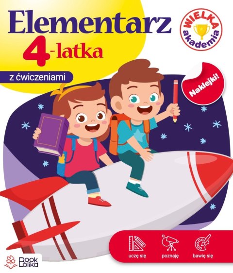 Wielka Akademia Elementarz 4-latka z ćwiczeniami Bookolika Czterolatka