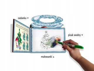 Zadanka i malowanki wodne z pisakiem wodnym Mikołaj Skrzat Świąteczna