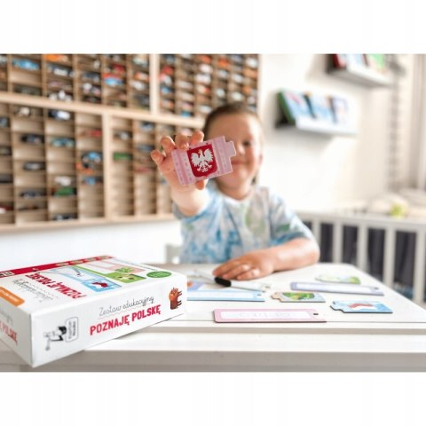 Zestaw edukacyjny Poznaję Polskę. Książka + puzzle do pisania Kapitan Nauka