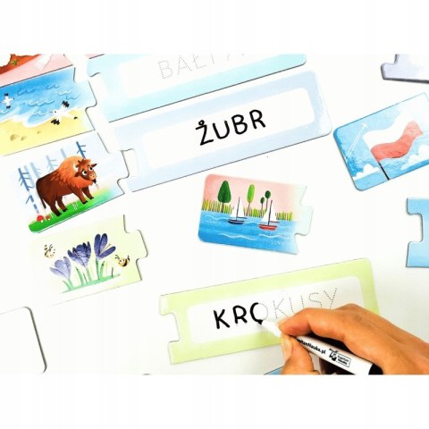 Zestaw edukacyjny Poznaję Polskę. Książka + puzzle do pisania Kapitan Nauka