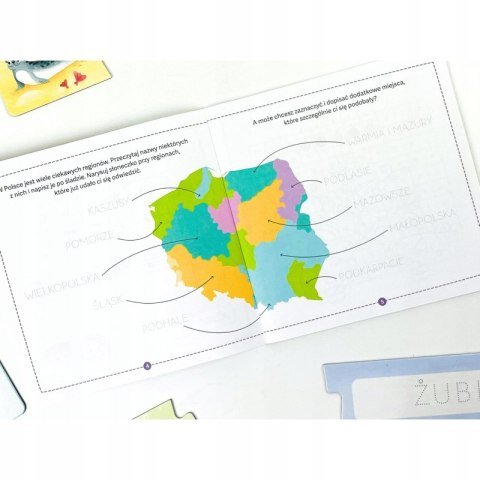 Zestaw edukacyjny Poznaję Polskę. Książka + puzzle do pisania Kapitan Nauka