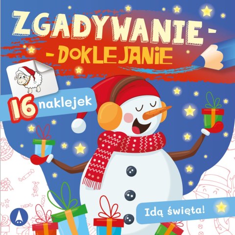 Zgadywanie-doklejanie Idą święta Skrzat Naklejki Świąteczne Zgadywanki