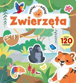 Zwierzęta Naklej odklej książka z naklejkami silikonowymi wielokrotnego