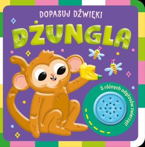 Dopasuj dźwięki Dżungla 5 różnych odgłosów zwierząt
