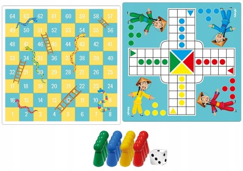 Gra planszowa Węże i Drabiny Chińczyk Kukuryku Rodzinna 5+