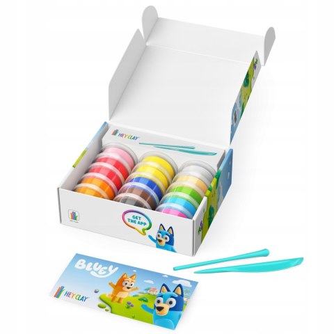 Hey Clay Bluey Masa plastyczna do zabawy+ akcesoria, ciastolina 13 kolorów
