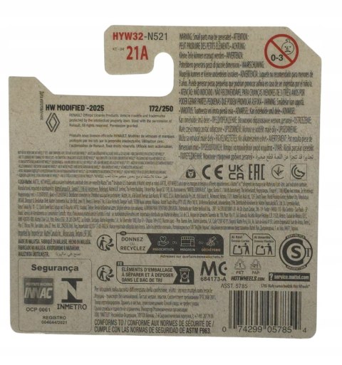 Hot Wheels Renault Espace F1 Żółty 2025 HYW32