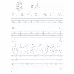 Kaligrafia 16 kartek Ćwiczenia A4 Literki Nauka Pisania