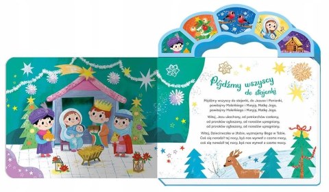 Kolędy dla dzieci Naciśnij, posłuchaj i śpiewaj! Aksjomat Książka z rączką