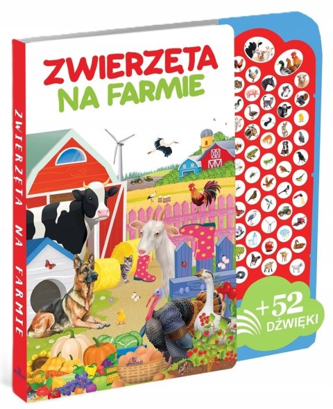 Książka dźwiękowa Zwierzęta na Farmie na Wsi 52 dźwięki Wieś Farma