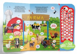 Książka dźwiękowa Zwierzęta na Farmie na Wsi 52 dźwięki Wieś Farma