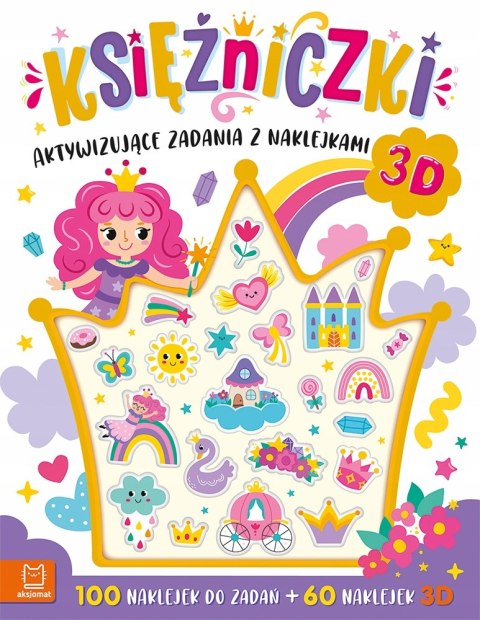 Księżniczki Aktywizujące zadania z naklejkami 3D Aksjomat