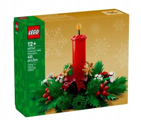Lego Zestaw Świąteczny 40743 Dekoracja Stroik Stołu Na Święta 433 elementy