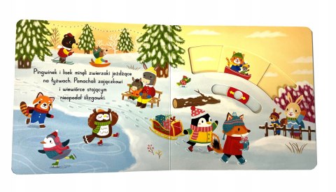Magiczna choinka Wesoła zima Zabawa z ruchomymi elementami Książeczka