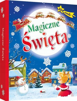 Magiczne święta scenki 3D Świąteczna książka przestrzenna Mikołaj