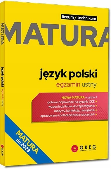 Matura język polski egzamin ustny repetytorium maturalne 2026 Greg