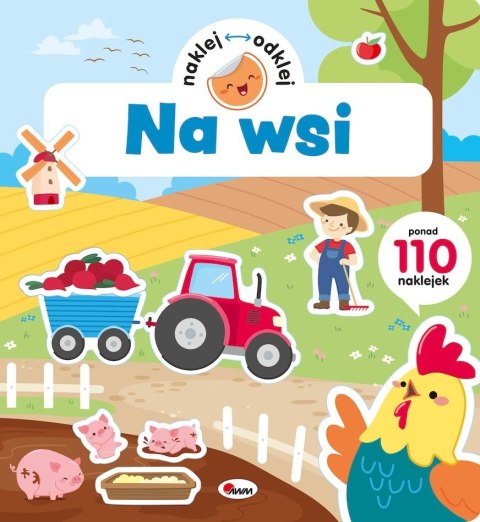 Na wsi Naklej odklej książka z naklejkami silikonowymi wielokrotnego użytku