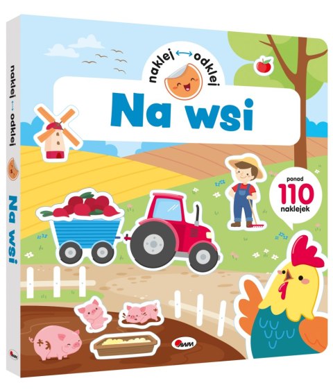 Na wsi Naklej odklej książka z naklejkami silikonowymi wielokrotnego użytku