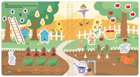 Na wsi Naklej odklej książka z naklejkami silikonowymi wielokrotnego użytku