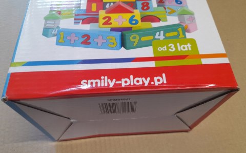 OUTLET Kolorowe Klocki drewniane 52 elementów Smily Play