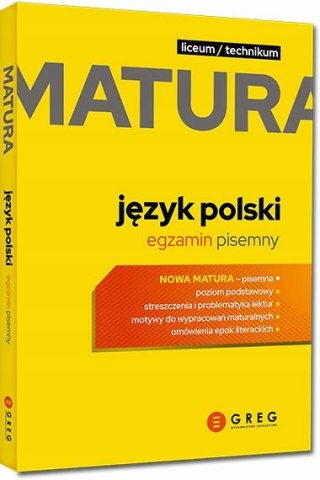 OUTLET Matura Język polski egzamin pisemny repetytorium maturalne 2026 Greg