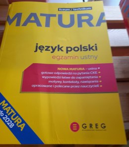 OUTLET Matura język polski egzamin ustny repetytorium maturalne 2026 Greg