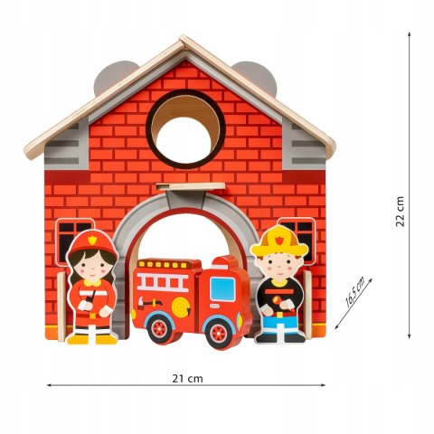 OUTLET Remiza strażacka straż pożarna drewno domek Smily Play
