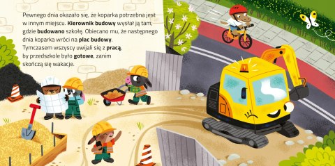 Odjazdowe samochody Koparka Książeczka kartonowa