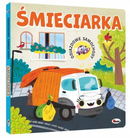 Odjazdowe samochody Śmieciarka Książeczka kartonowa