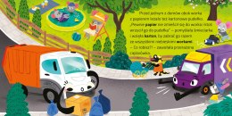 Odjazdowe samochody Śmieciarka Książeczka kartonowa