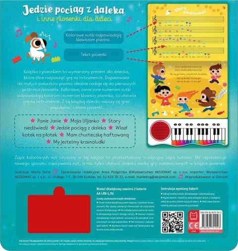 Piosenki dla dzieci. Sam zagraj i zaśpiewaj piosenki! Książka z pianinkiem