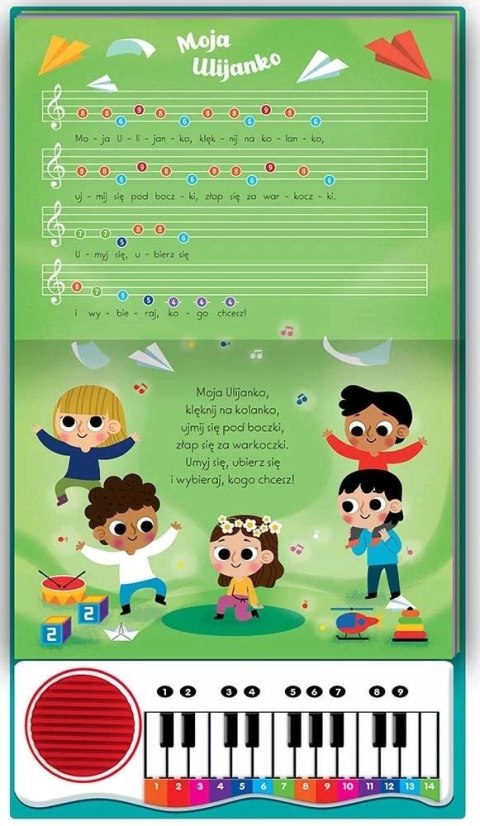 Piosenki dla dzieci. Sam zagraj i zaśpiewaj piosenki! Książka z pianinkiem