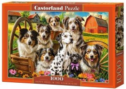 Puzzle 1000 elementów Szczęśliwe psy na wsi Castorland Pieski