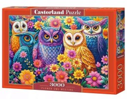 Puzzle 3000 elementów Sowy z kwiatami Castorland
