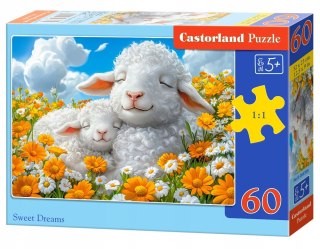 Puzzle 60 elementów Słodkie Sny Owieczki Castorland 5+