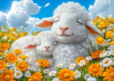 Puzzle 60 elementów Słodkie Sny Owieczki Castorland 5+